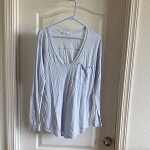 399. We The Free Soft Blue Long Sleeve Tee. Size Medium